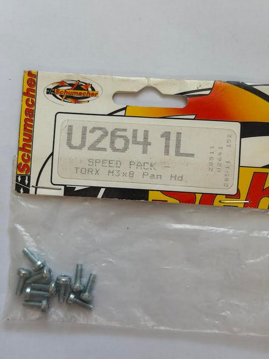 Schumacher Part #SCHU2641L Speed Pac - Torx M3 x 8mm Pan HD Screws (10pc)