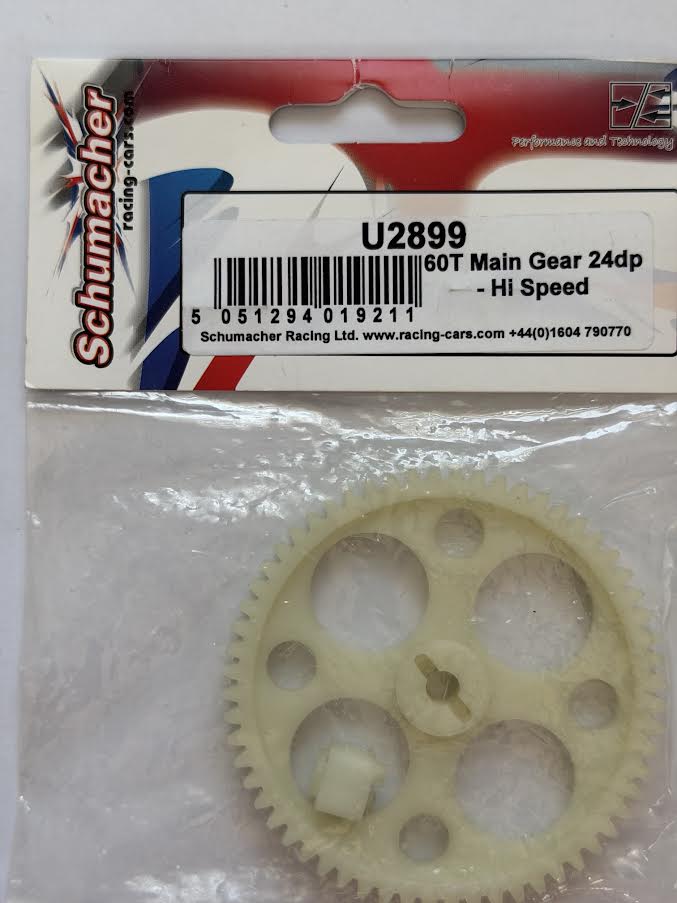 Schumacher Part #SCHU2899 60T Hi-Speed Main Gear 24DP (Manic/Havoc)
