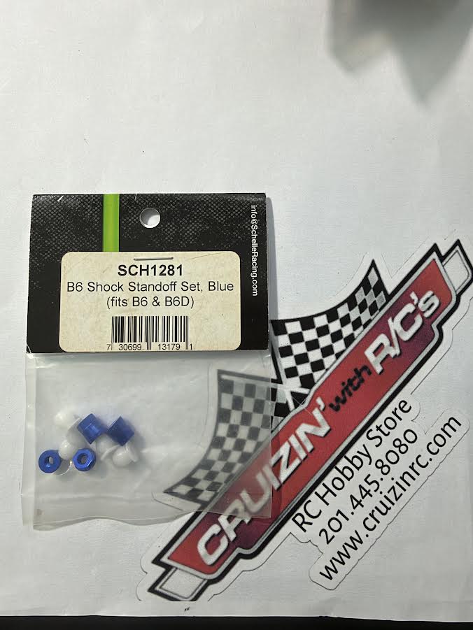 Schelle Racing Part #SCH1281 B6 Shock Standoff Set, BLUE