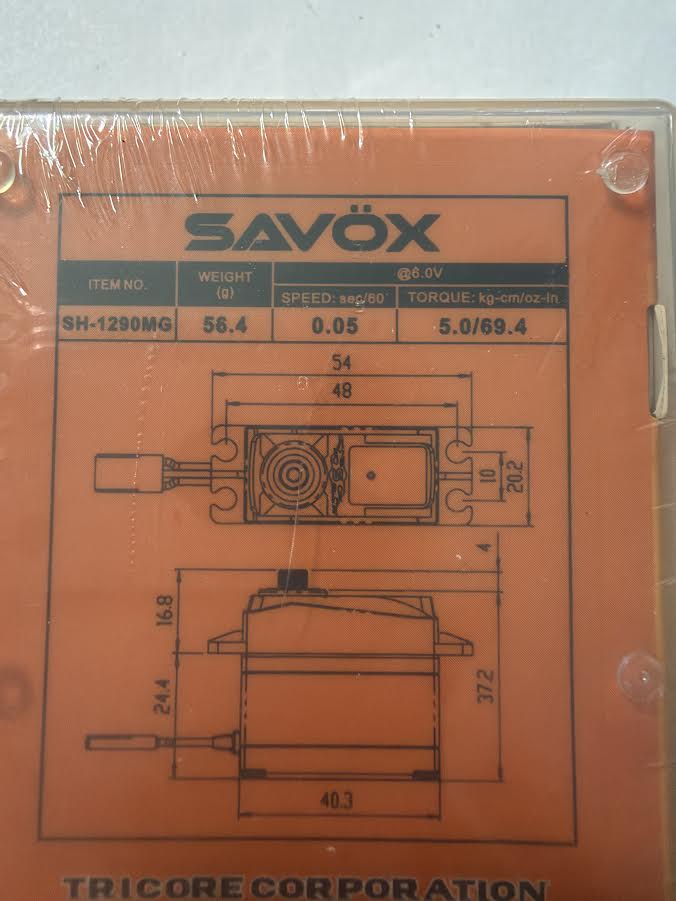 Savox Part #SH-1290MG Servo