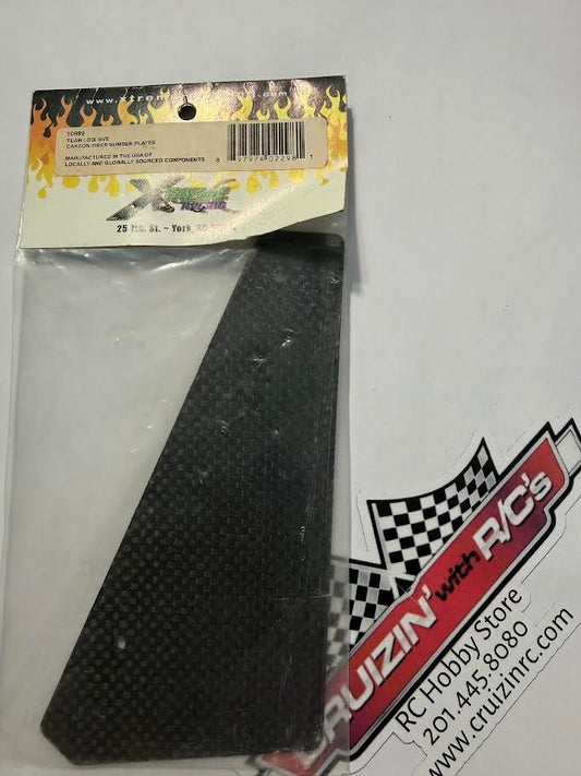 Xtreme Part #10889 Team Losi 5ive Carbon Fiber Number Plates