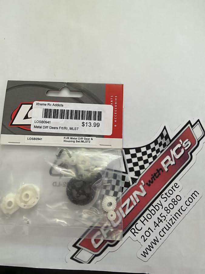 Team Losi Part #LOSB0941 Front/Rear Metal Differential Gear & Housing Set (MLST/2)