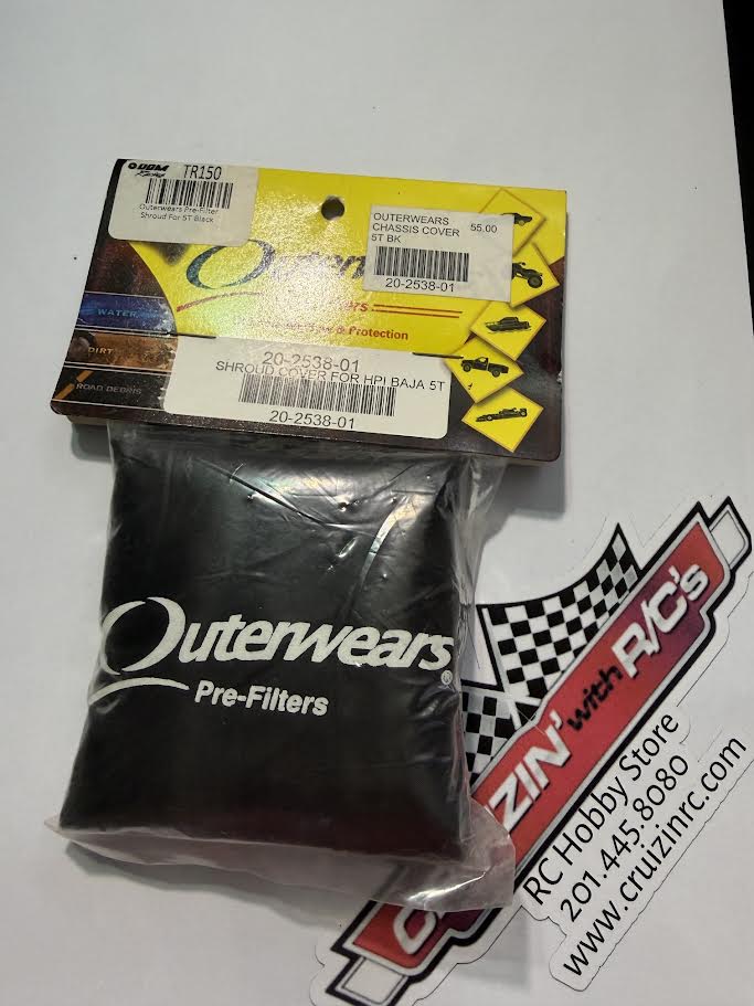 Outerwears Part #20-2538-01 Shroud Cover for HPI Baja 5T - Black