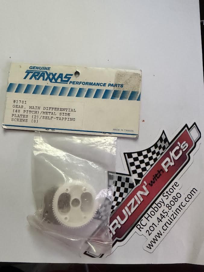 Traxxas Part #TRA1781 Gear, Main Differential (48Pitch)/Metal Side Plates (2)/Self-Tapping Screws (8)
