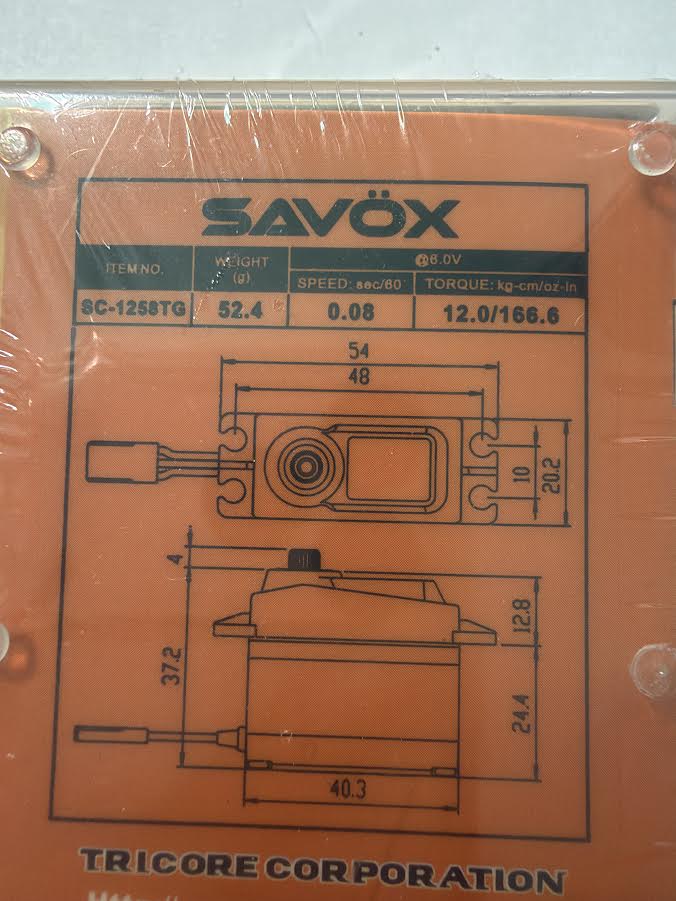 Savox Part #SC-1258TG Servo