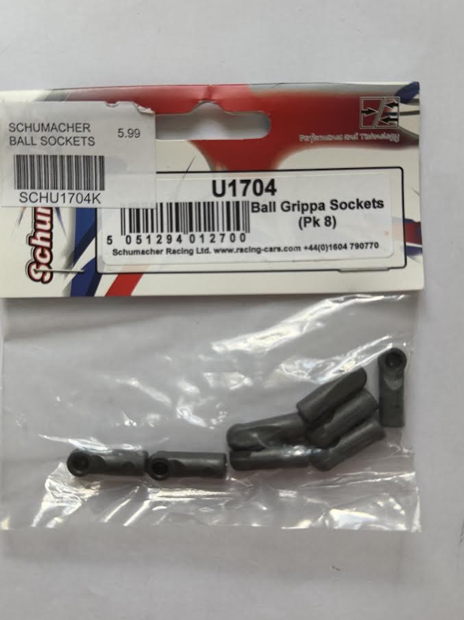 Schumacher Part #SCHU1704 Ball Grippa Sockets (pk 8)