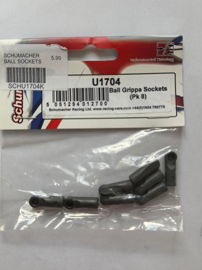 Schumacher Part #SCHU1704 Ball Grippa Sockets (pk 8)
