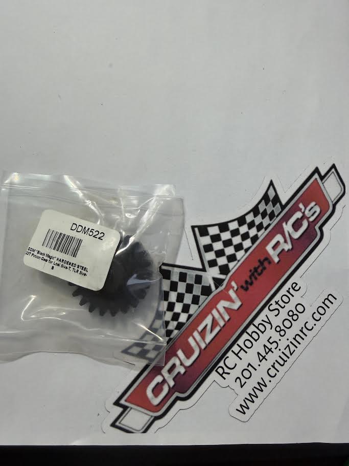DDM Racing Part #DDM522 "Black Magic" HARDENED STEEL 22T Pinion Gear for Losi 5ive-T, TLR 5ive-B