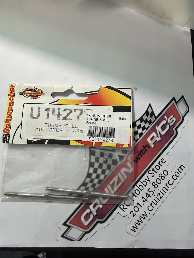 Schumacher Part #U1427S 65mm Turnbuckle Adjusters (2pcs)