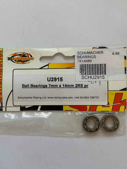 Schumacher Part #SCHU2915 Ball Bearings 7mm x 14mm 2RS (pair)