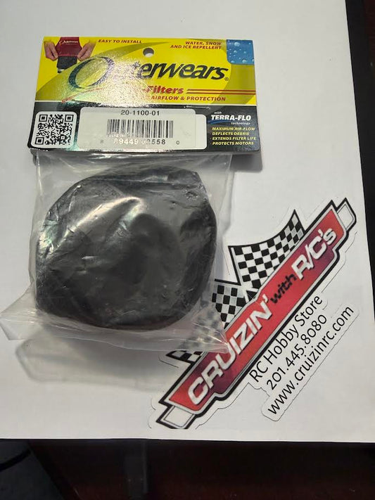 Outerwears Part #20-1100-01 Airfilter Pre-Cover Black