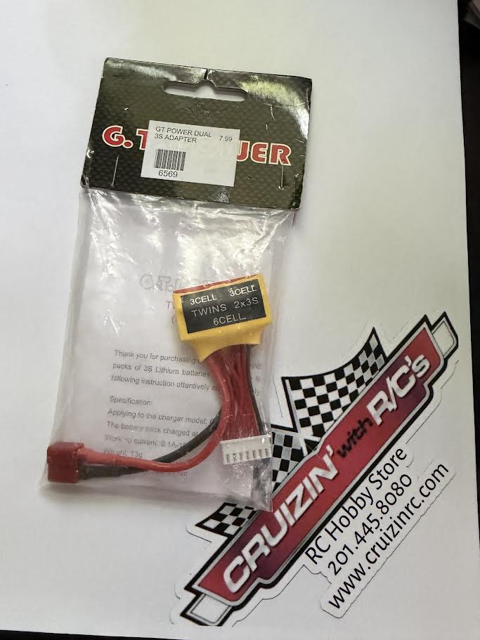 GT Power Part #GTP6569 6S "Twin" Charging Adapter for Charging Two 3S Lipo Packs