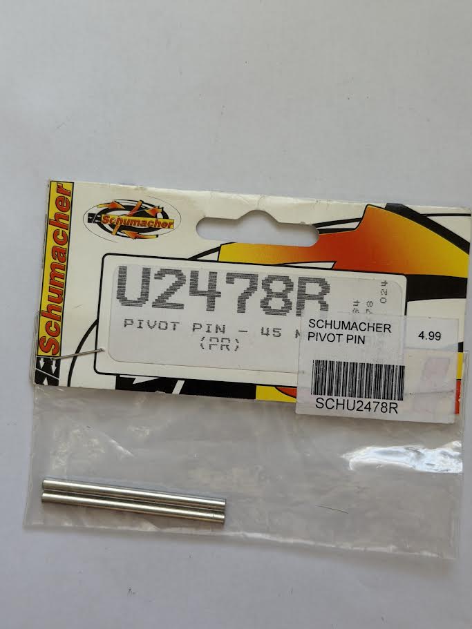 Schumacher Part #SCHU2478R Pivot Pin - 45mm (pair)