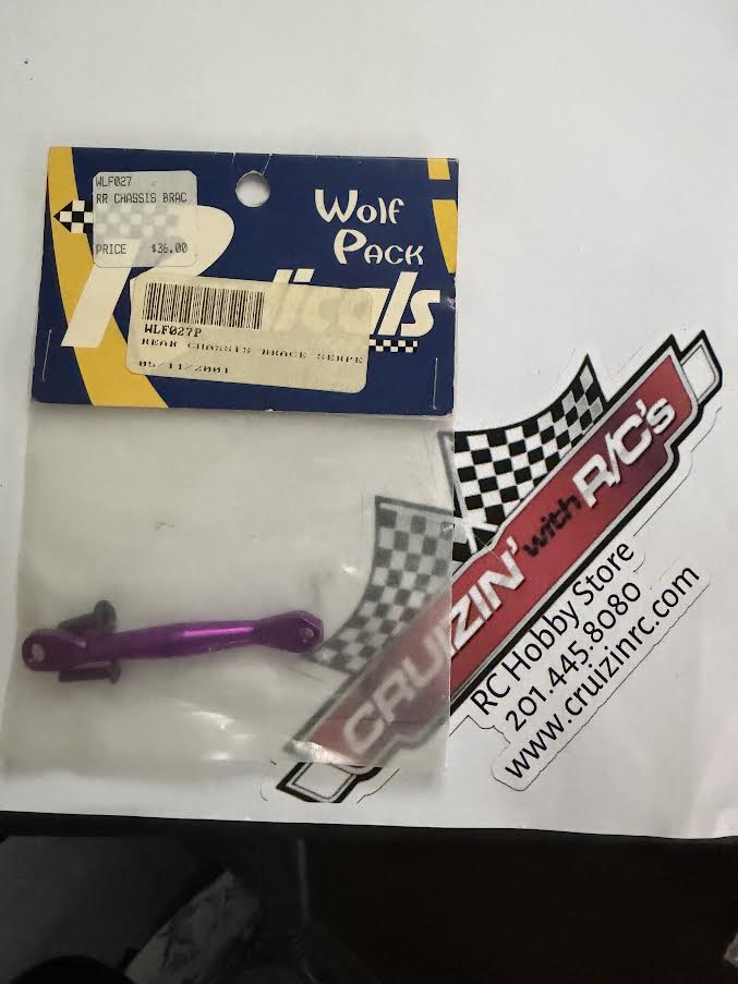 Wolf Pack Radicals Part #WLF027P Rear Chassis Brace Serpent Purple - VINTAGE