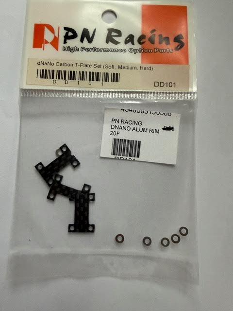 PN Racing Part #DD101 dNaNo Carbon T-Plate Set Soft, Medium, Hard)