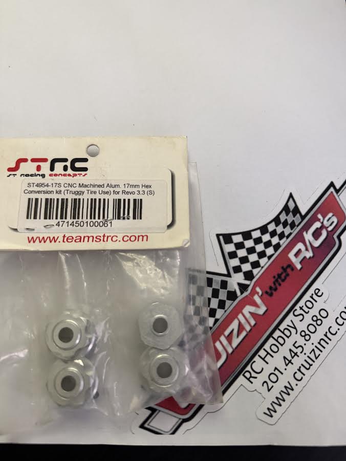 STRC Part #ST4954-17S CNC Machined Aluminum 17mm Hex Conversion Kit (Truggy Tire Use) for Revo 3.3 (S)