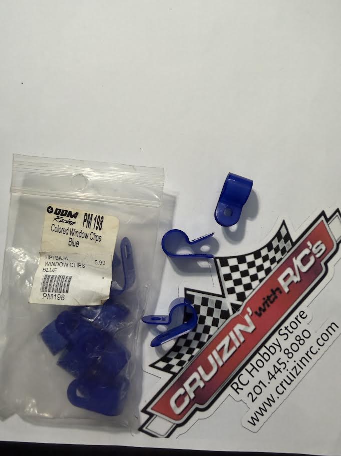 DDM Racing Part #PM198 HPI BAJA Colored Window Clips - Blue