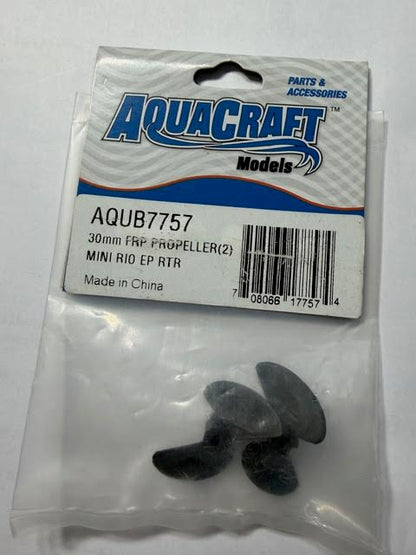 AquaCraft Part #AQUB7757 30mm FRP Propeller (2) Mini Rio EP RTR
