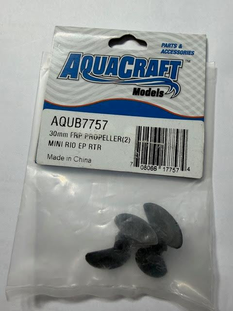 AquaCraft Part #AQUB7757 30mm FRP Propeller (2) Mini Rio EP RTR