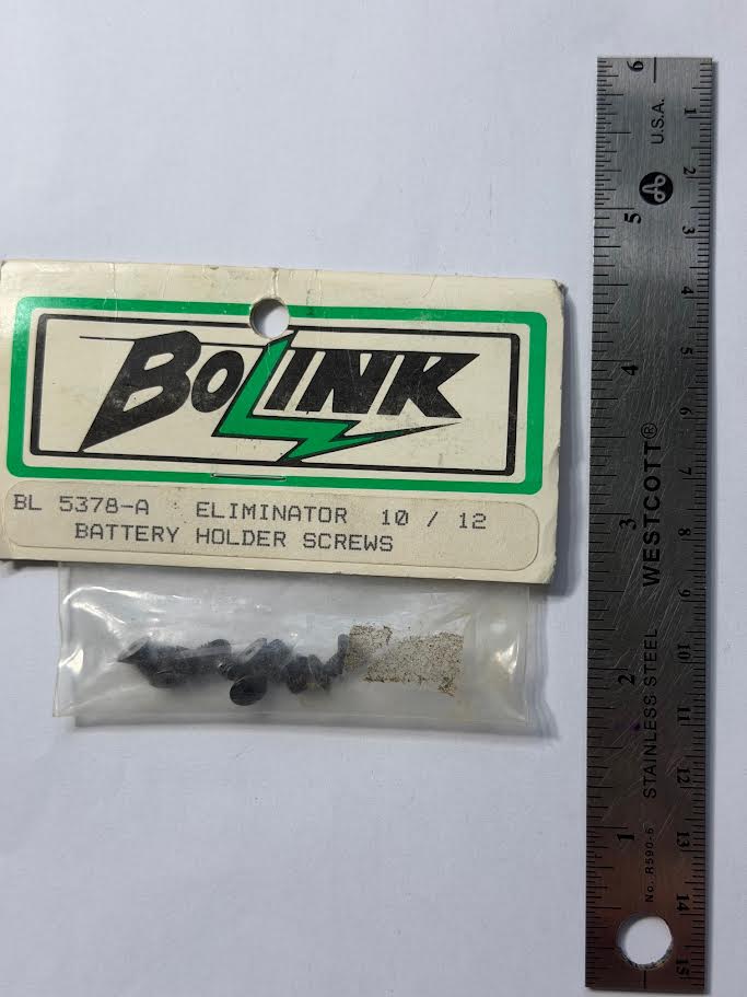 BoLink Part #BL-5378-A Eliminator 10 / 12 Battery Holder Screws - vintage