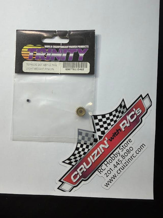 Trinity Part #TEP4020 20T 48P Ultra Lightweight Aluminum Pinion Gear, Thin Cut