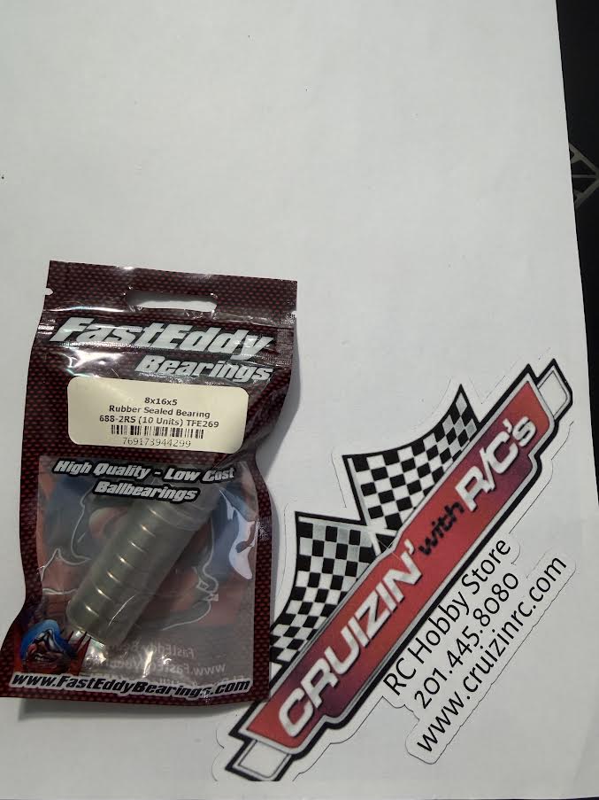 Fast Eddy Bearing Part #TFE269 8x16x5 Rubber Sealed Bearing 688-2RS 10 Units