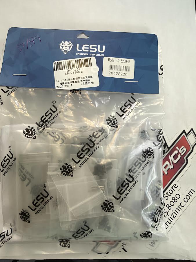 LESU RC Part #TH08739 Tail Beam Gas Tank Rear Light Mount 1/14 Scale for Tamiya RC Trailer Tractor