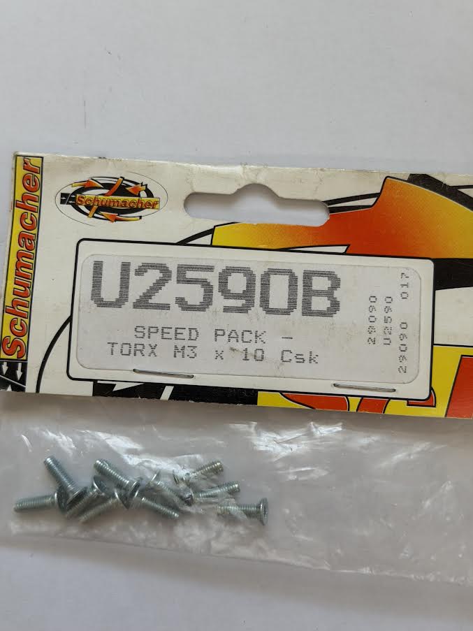 Schumacher Part #SCHU2590B Speed Pack - Torx M3x10 Csk Screws (10pc)
