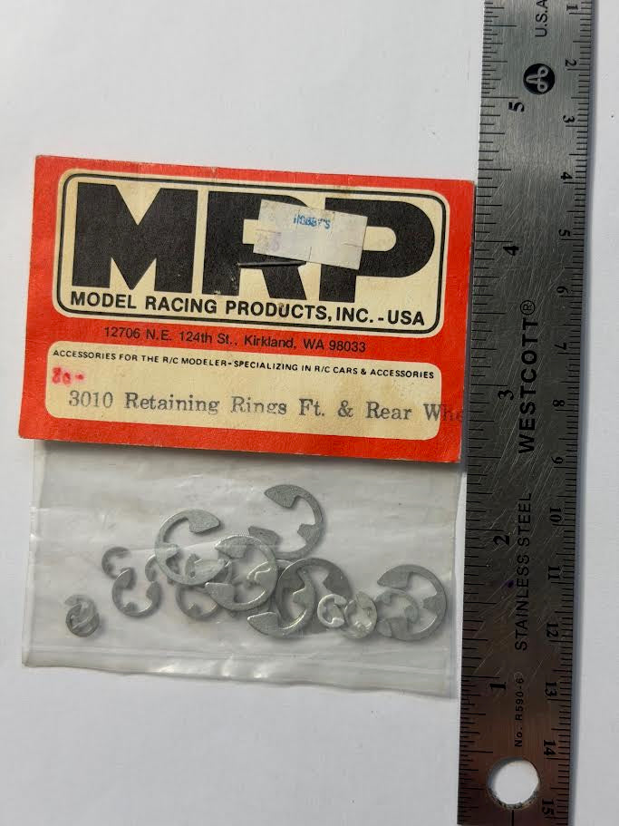 MRP Model Racing Part #3010 Retaining Rings Ft. & Rear Wheel - vintage