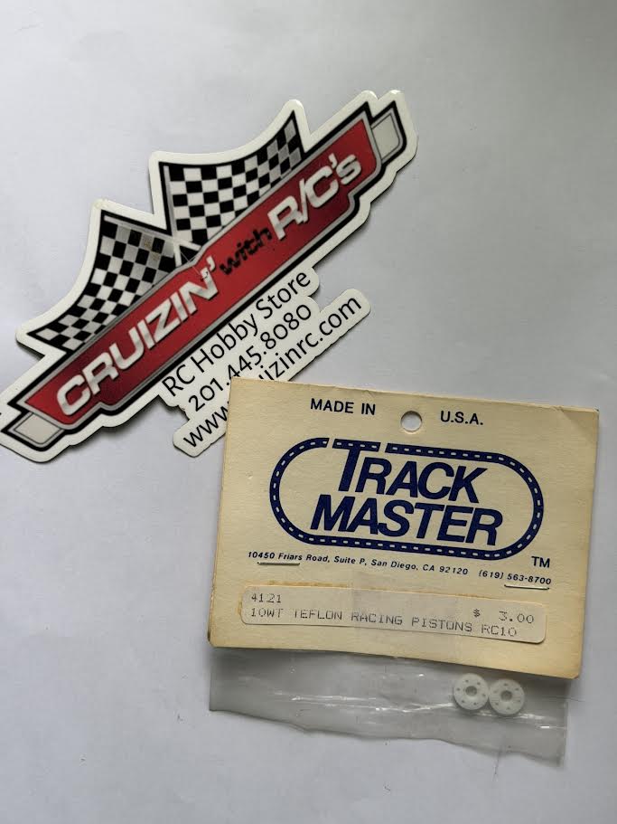 Track Master Part #TRM-4121 10WT Teflon Racing Pistons RC10 NIB VINTAGE