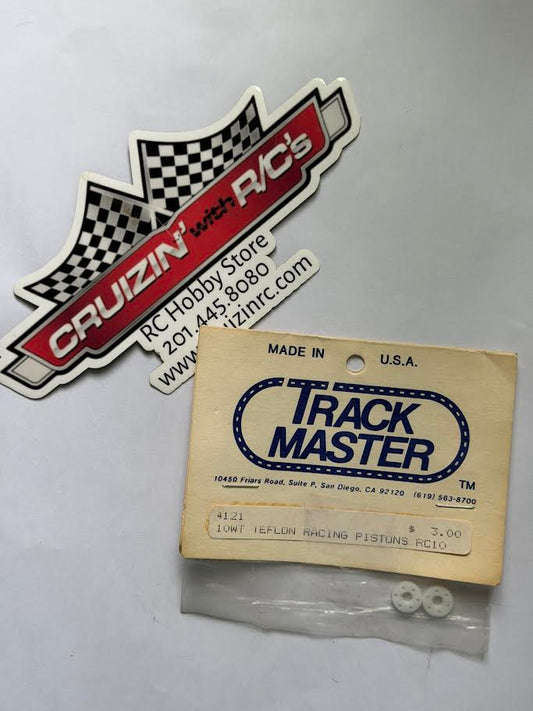Track Master Part #TRM-4121 10WT Teflon Racing Pistons RC10 NIB VINTAGE