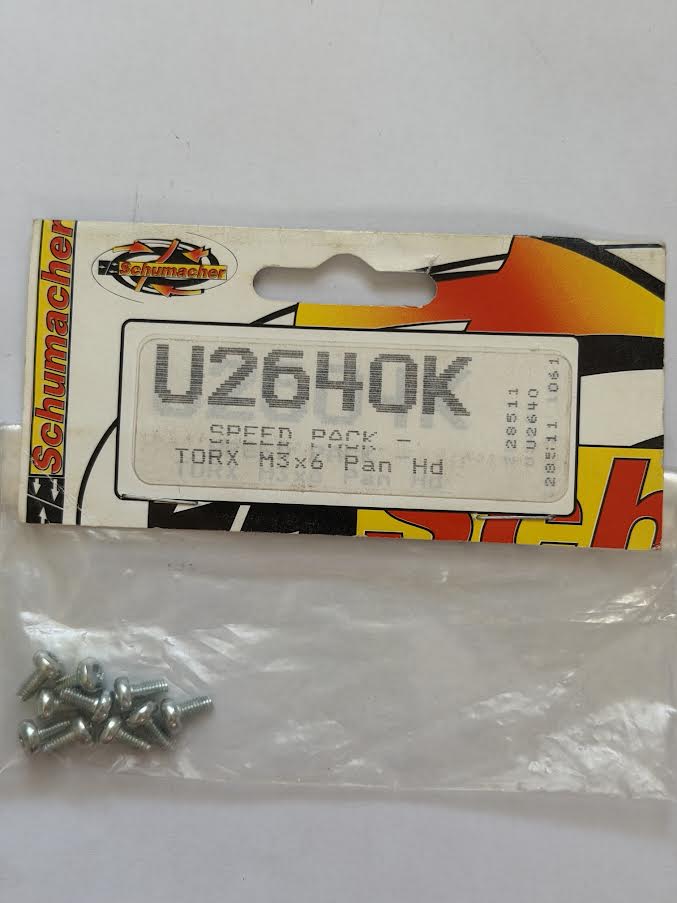 Schumacher Part #SCHU2640K Speed Pack - Torx M3 x 6mm Pan HD Screws (10ct)