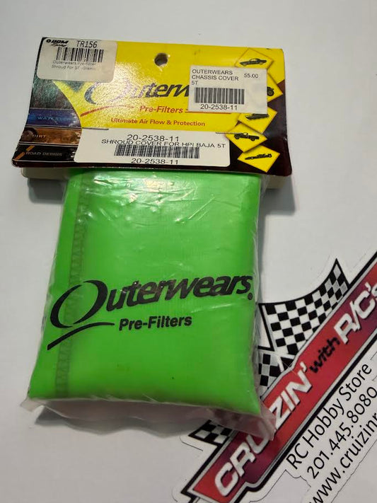 Outerwears Part #20-2538-11 Shroud Cover for HPI Baja 5T - Green