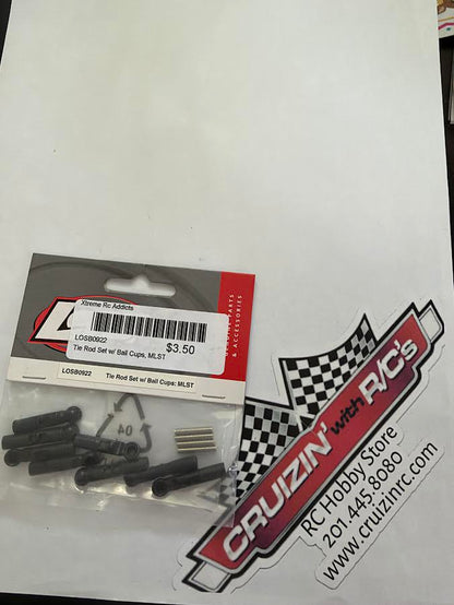 Team Losi Part #LOSB0922 Tie Rod Set W/Ball Cups (Mini-LST)