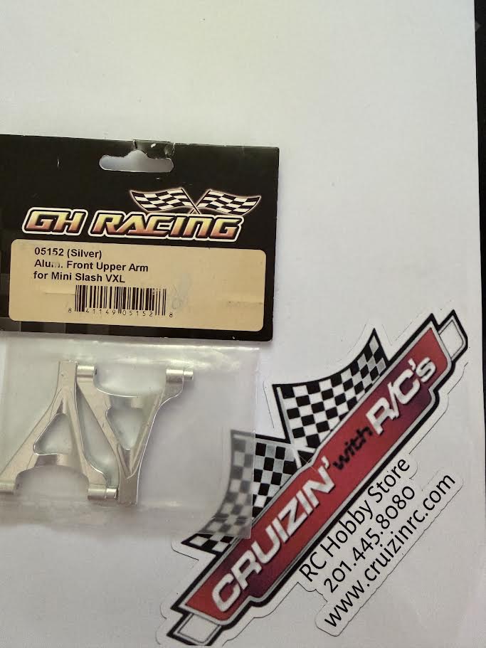 GH Golden Horizons Part #GH05152 Aluminum Front Upper Arm for Mini Slash VXL Silver