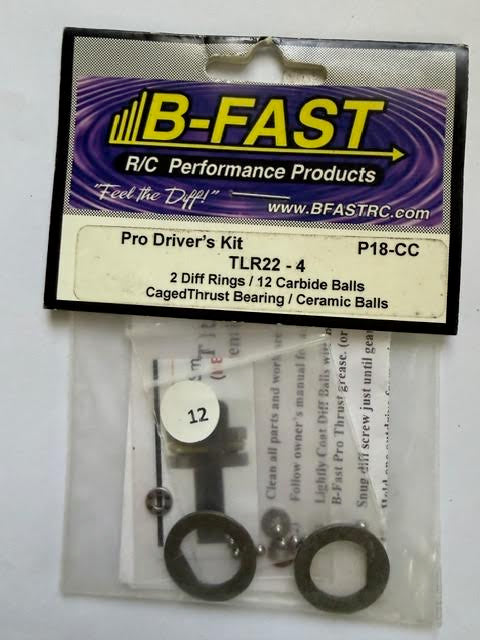 B-Fast Part #BF-P18-CC Pro Driver's Kit TLR22 & 4
