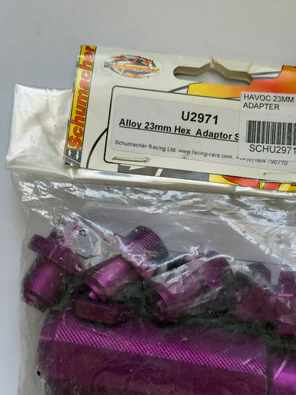 Schumacher Part #SCHU2971 Alloy 23mm Hex Wheel Adaptor Set