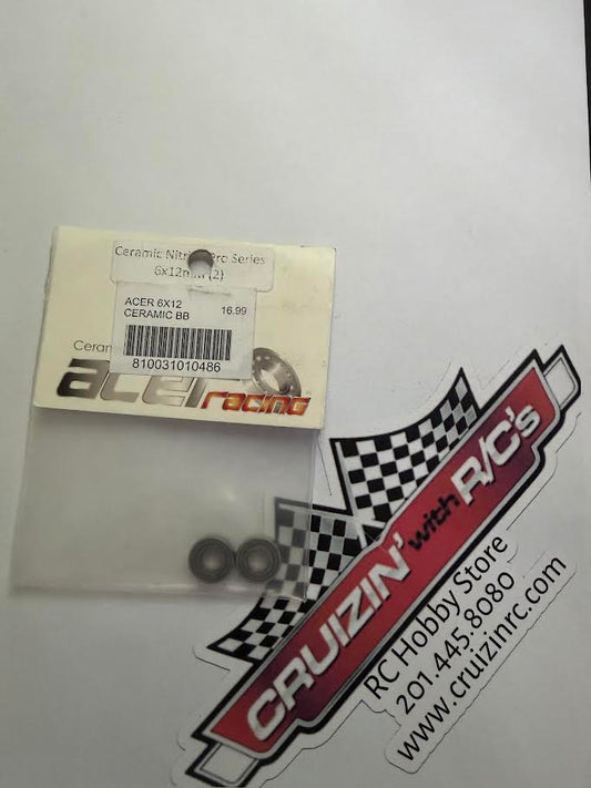 Acer Racing Part #ARZC1005 C005 Ceramic Bearings 6x12mm size MR126 Bearings