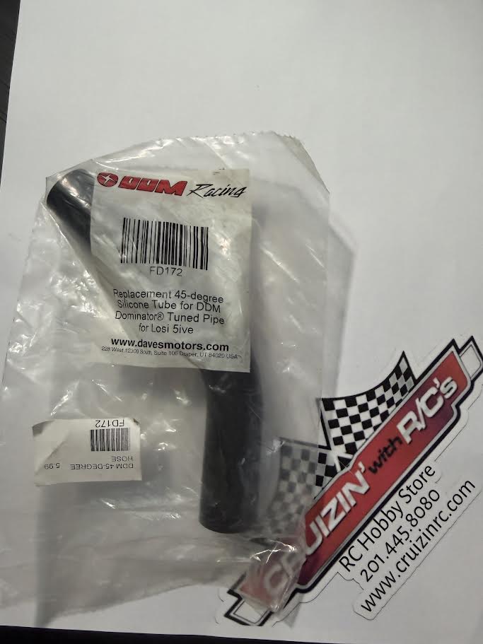 DDM Racing Part #FD172 Replacement 45-degree Silicone Tube for DDM Dominator® Tuned Pipe for Losi 5ive