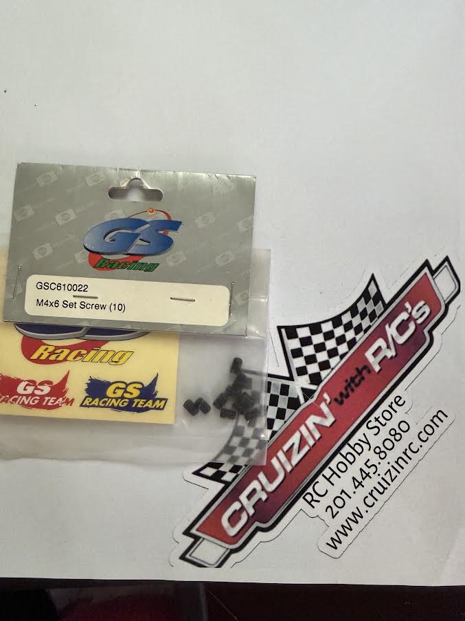 GS Racing Part #GSC610022 M4x6 Set Screws (10ct)