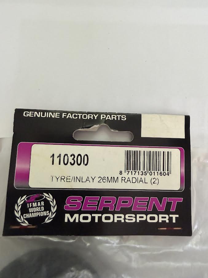 Serpent Part #110300 Tyre / Inlay 26mm Radial (2)