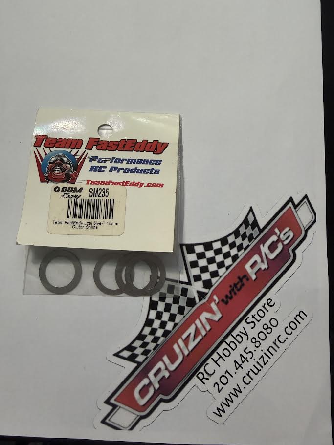 DDM Team FastEddy Part #SM235 Losi 5ive-T 15mm Clutch Shims (2) .10 & (2) .3 1319-TFE