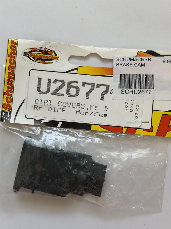 Schumacher Part #SCHU2677 Dirt Cover; Fr+Rr Diffs-Menace, Fusion