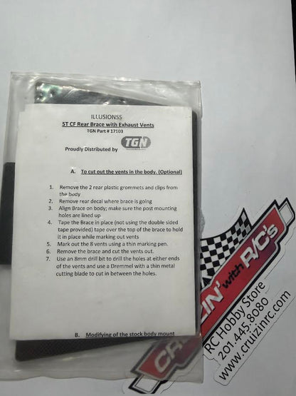Team GoNads TGN Part #17103 RR Body Brace Carbon