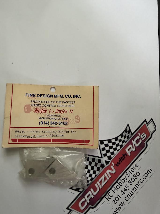 Fine Design Part#9006 Front Steering Blocks for Blackfoot/M. Beetle - Aluminum - VINTAGE