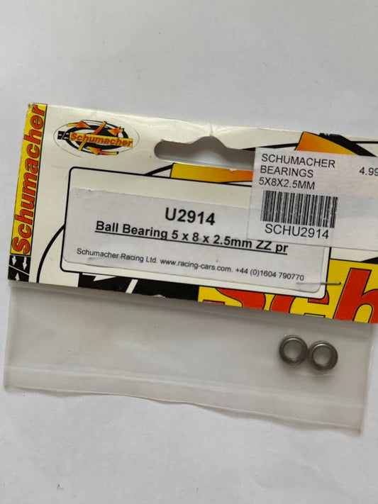 Schumacher Part #SCHU2914 Ball Bearing 5 x 8 x 2.5mm (pair) ZZ