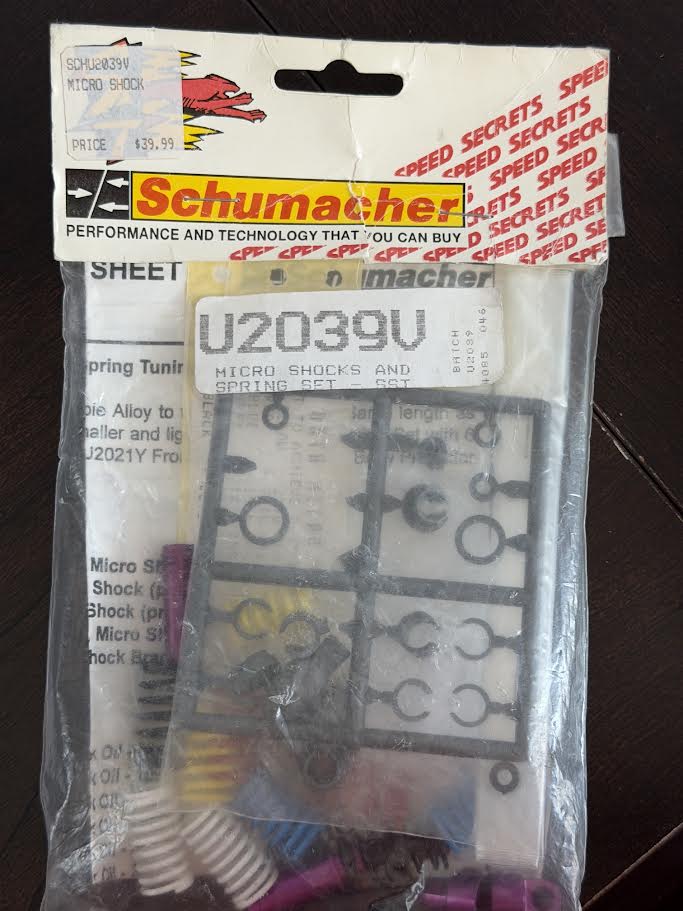 Schumacher Part #SCHU2039V Micro Shocks & Spring Set - SST