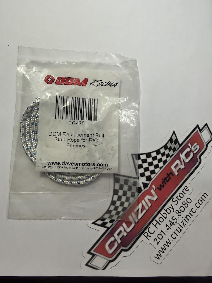 DDM Racing Part #EG425 Replacement Pull Start Rope for R/C Engines