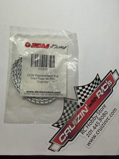 DDM Racing Part #EG425 Replacement Pull Start Rope for R/C Engines