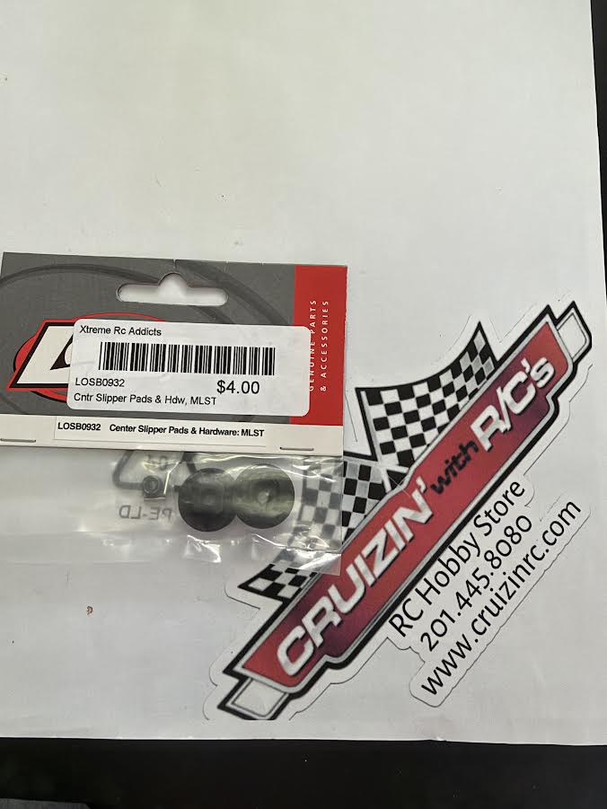 Team Losi Part #LOSB0932 Center Slipper Pads & Hardware (MLST/2)